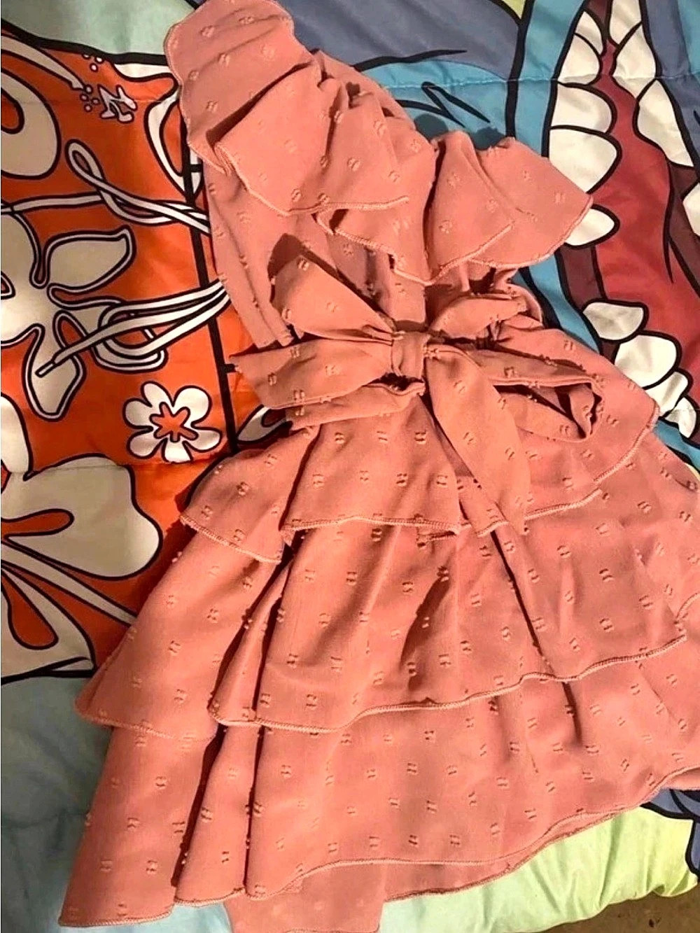 Pink Ruffle Dress Like New - Picture 2 of 3